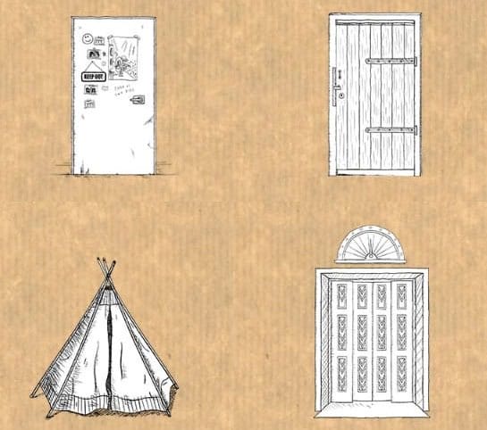 drawings of doors