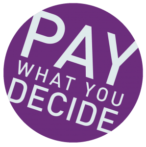 Purple Pay What You Decide Logo