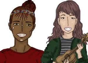 Illustration of workshop leaders Jane and Parissa