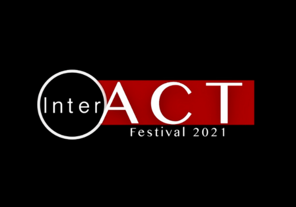 Text saying "InterACT Festival 2021" on a plainback background