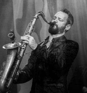 Dan Johnson plays sax