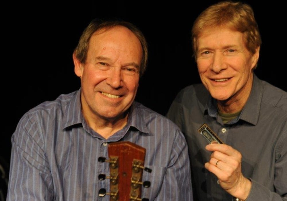 Paul Jones and Dave Kelly, one is holding a guitar