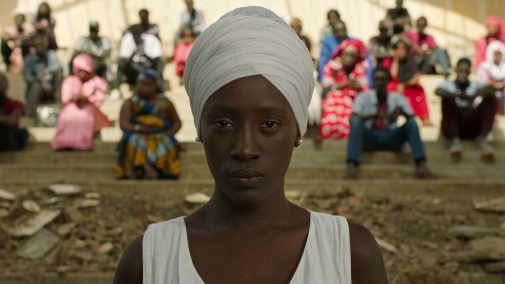 African woman wearing traditional head dress