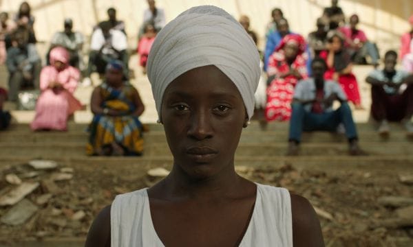 African woman wearing traditional head dress