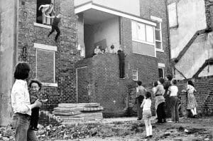 Kids-Jumping-On-To-Mattresses-Youth-Unemployment-1981