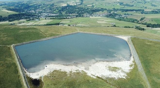 A drone view of the Gaddings Dam