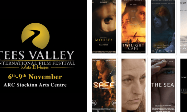 Tees Valley International Film Festival logo and dates 6-9 November, plus a collage of 7 promo images for the films in the Drama (Block 2) category