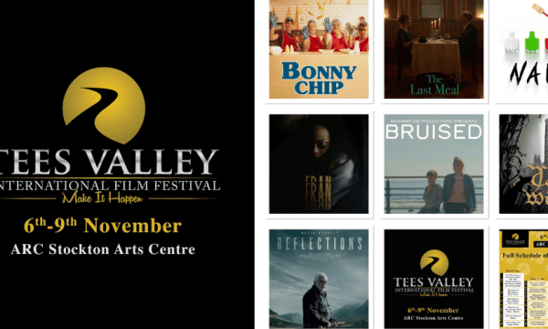 Tees Valley International Film Festival logo and dates 6-9 November, plus a collage of 7 promo images for the films in the Red Carpet event