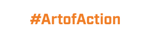 #ArtofAction orange logo.