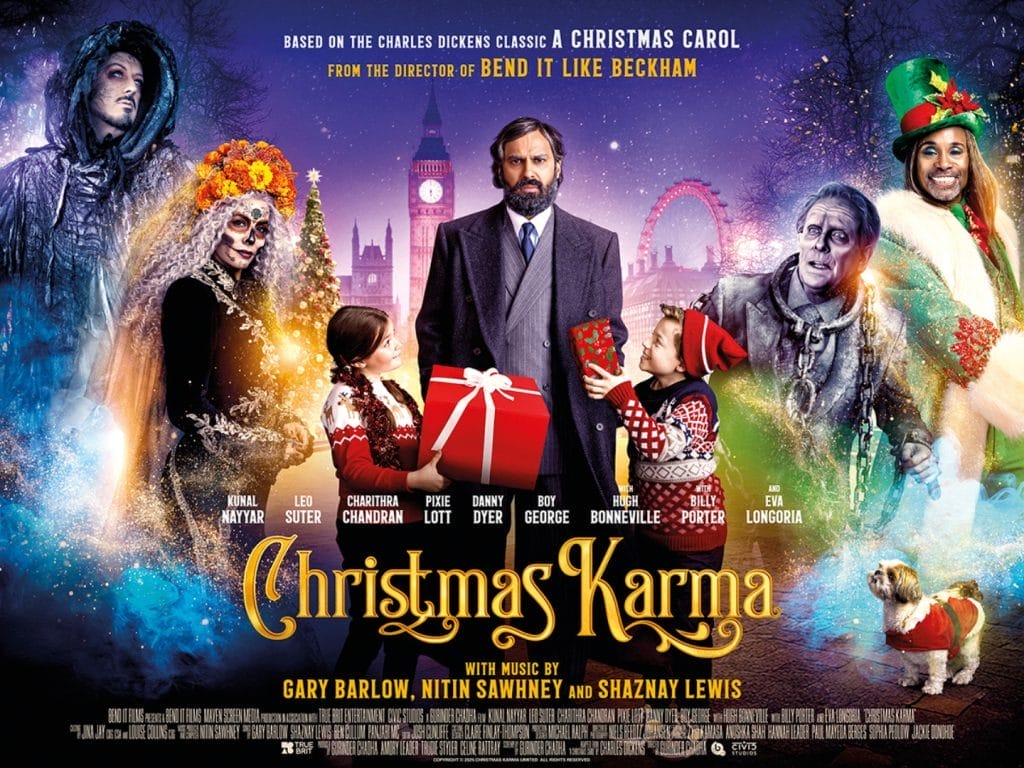 A group of people dressed in mystic clothing with Christmas vibe